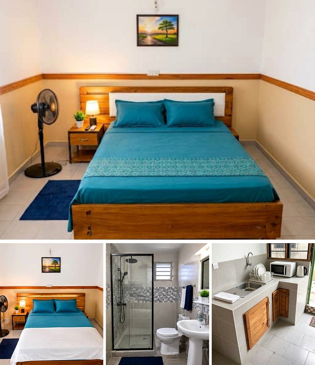 studios chambre en haut trio en bas